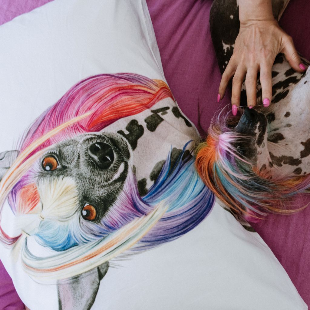 Tofu the Chinese Crested Dog Pillowcase