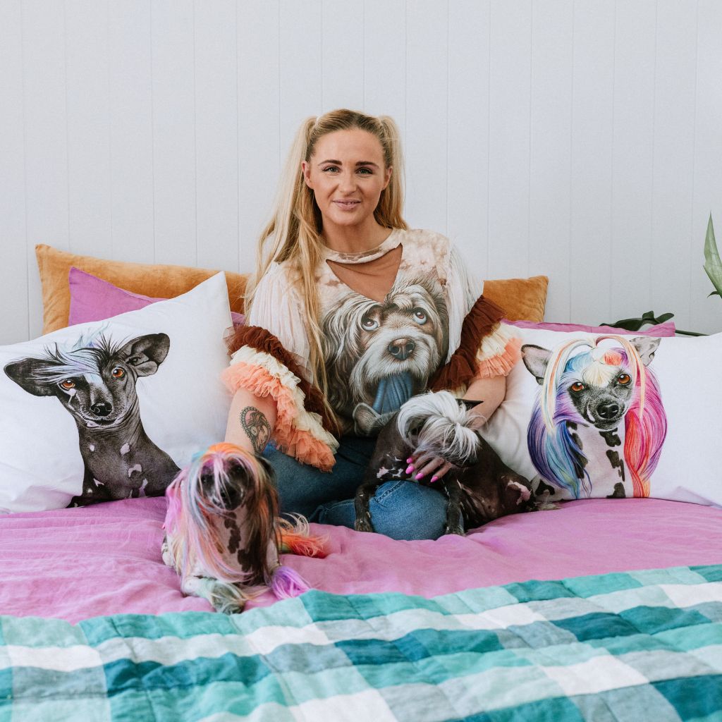 Tofu the Chinese Crested Dog Pillowcase