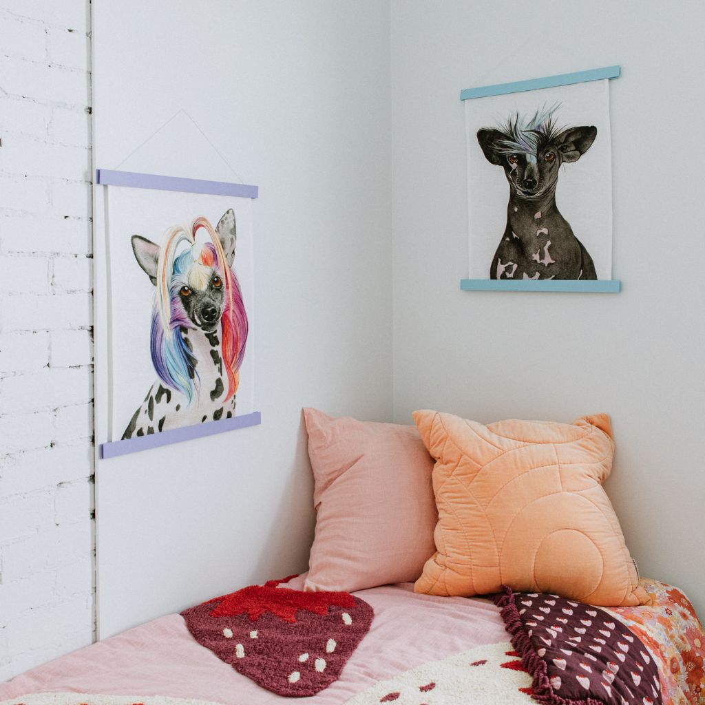 Tofu the Chinese Crested Dog Tea Towel Art