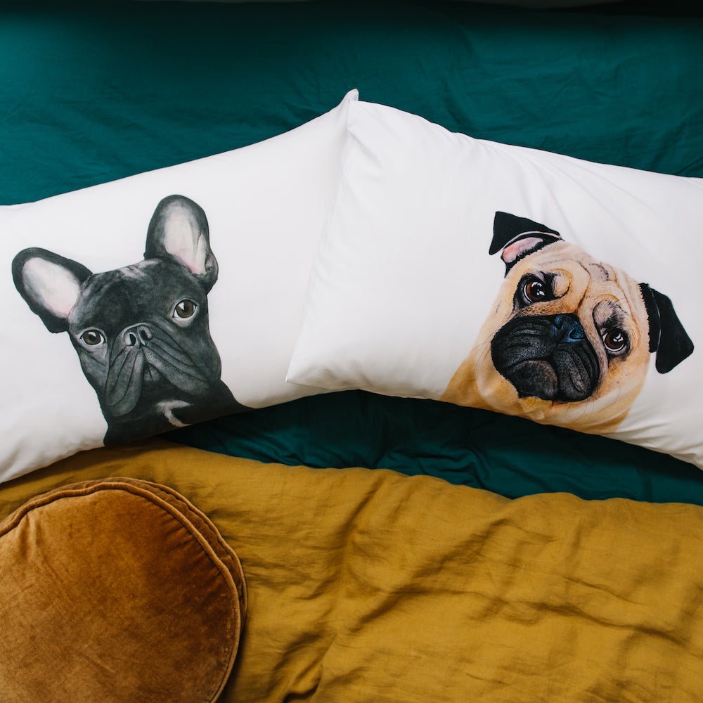 Gilbert the French Bulldog Pillowcase - For Me By Dee