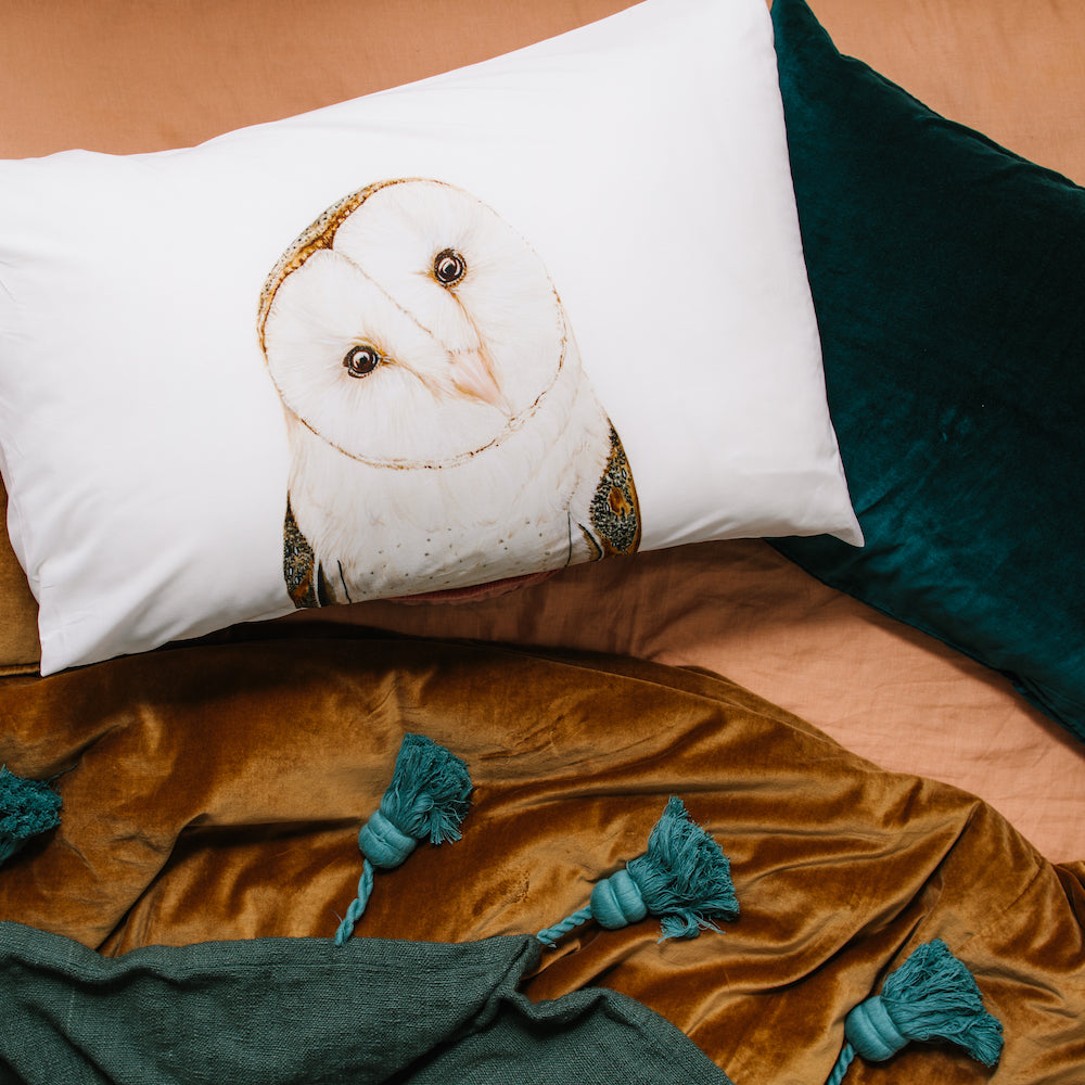 Luna the Barn Owl Pillowcase - For Me By Dee