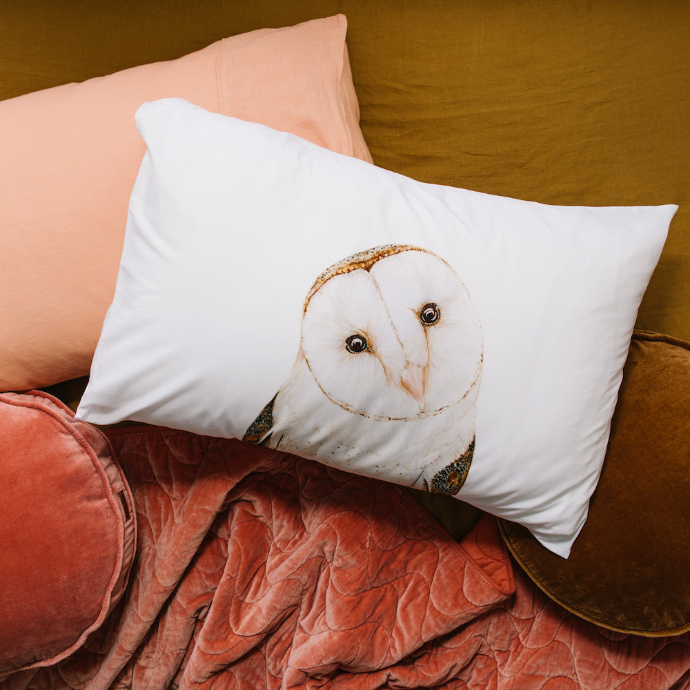Luna the Barn Owl Pillowcase - For Me By Dee