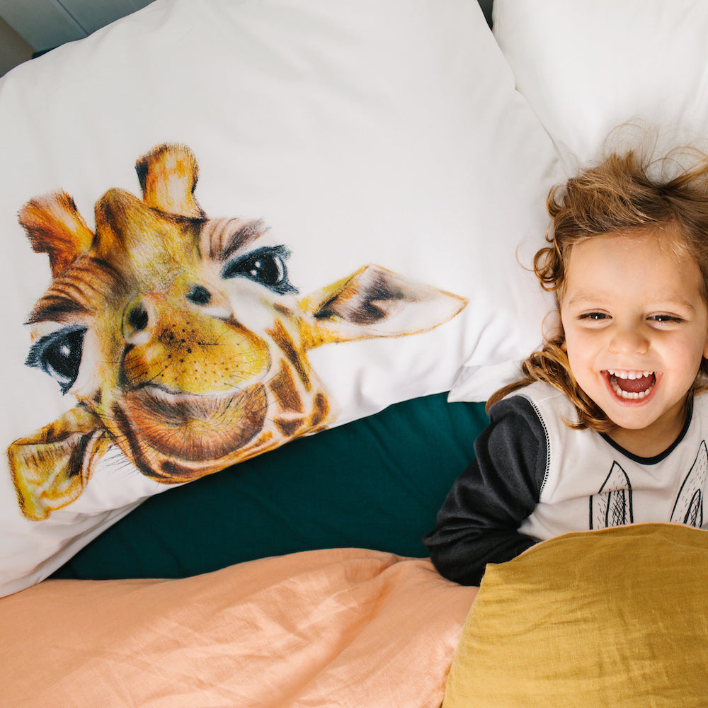 Toby the Giraffe Pillowcase - For Me By Dee