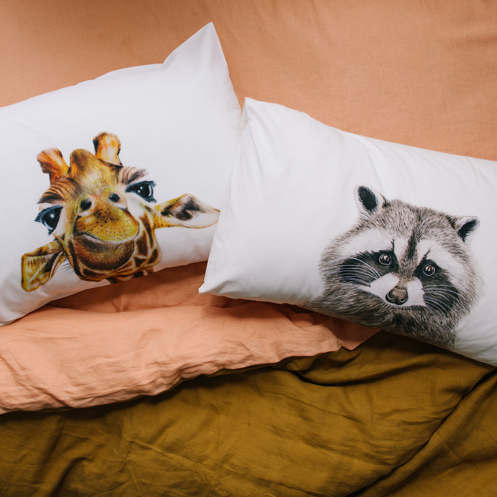 Toby the Giraffe Pillowcase - For Me By Dee