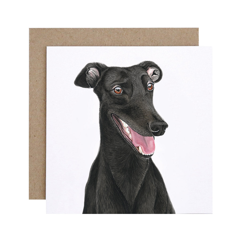 Lil the Greyhound Dog Greeting Card
