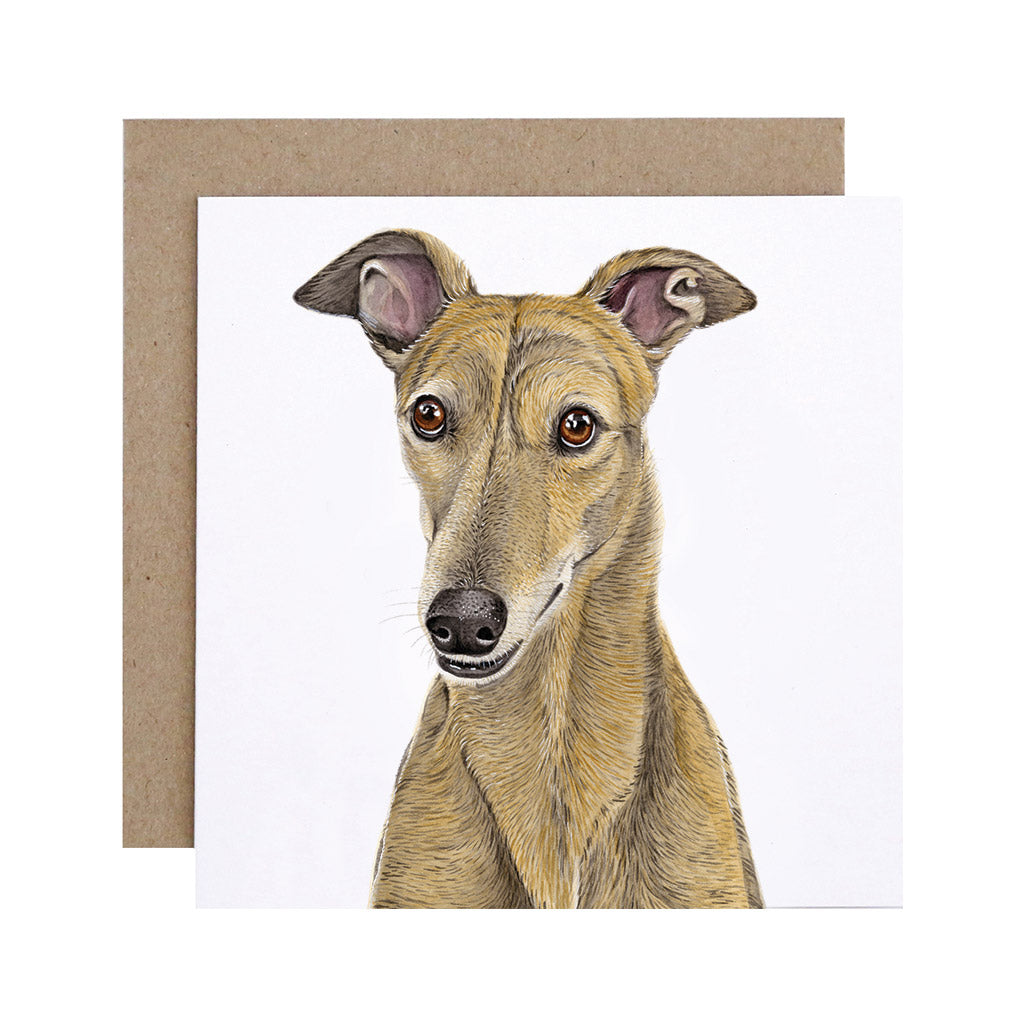Shirley the Greyhound Dog Greeting Card
