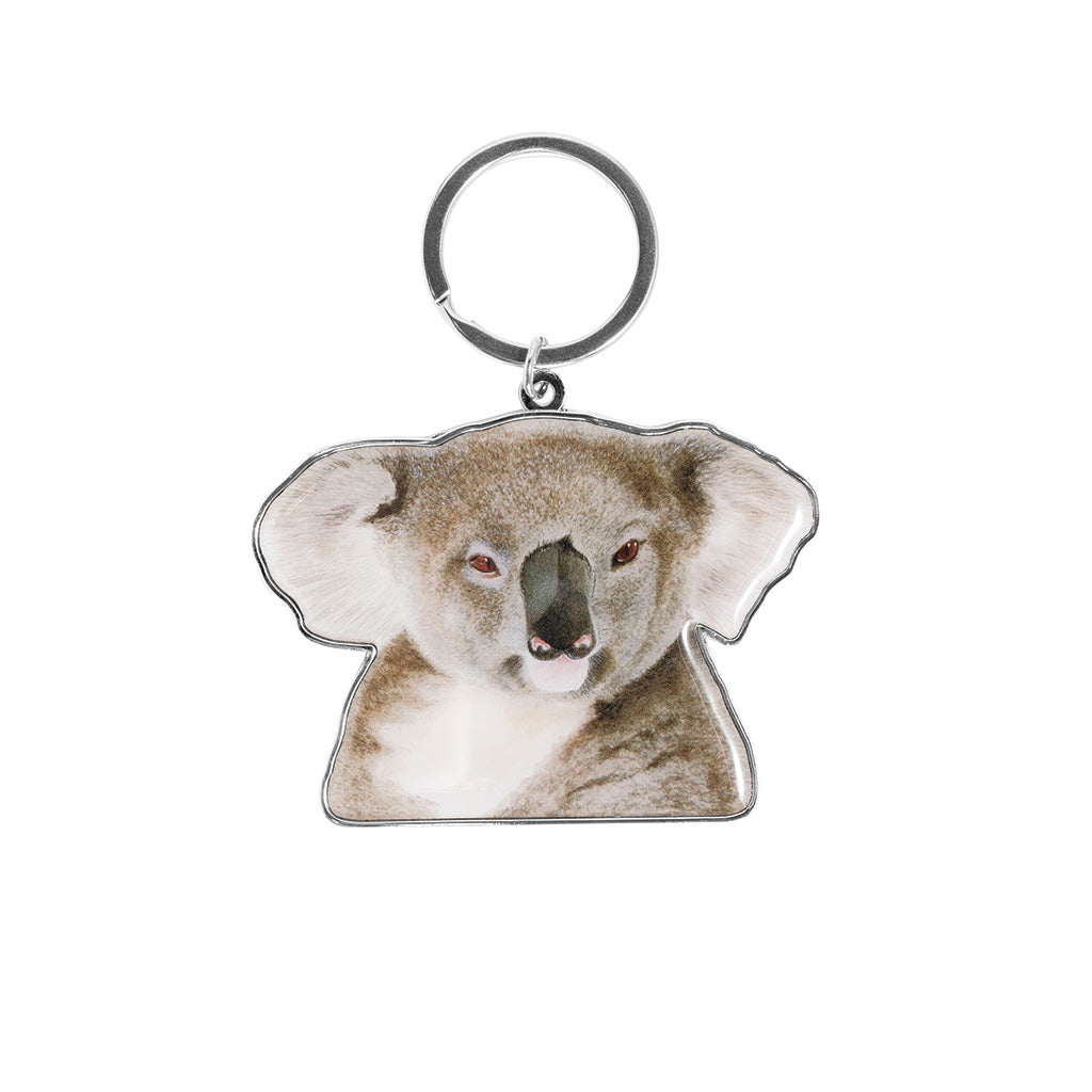 koala australian animal watercolour artwork enamel keychain
