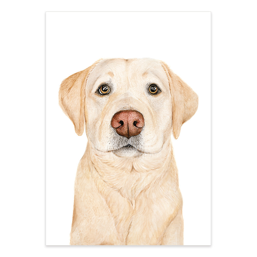 labrador retriever watercolour artwork print