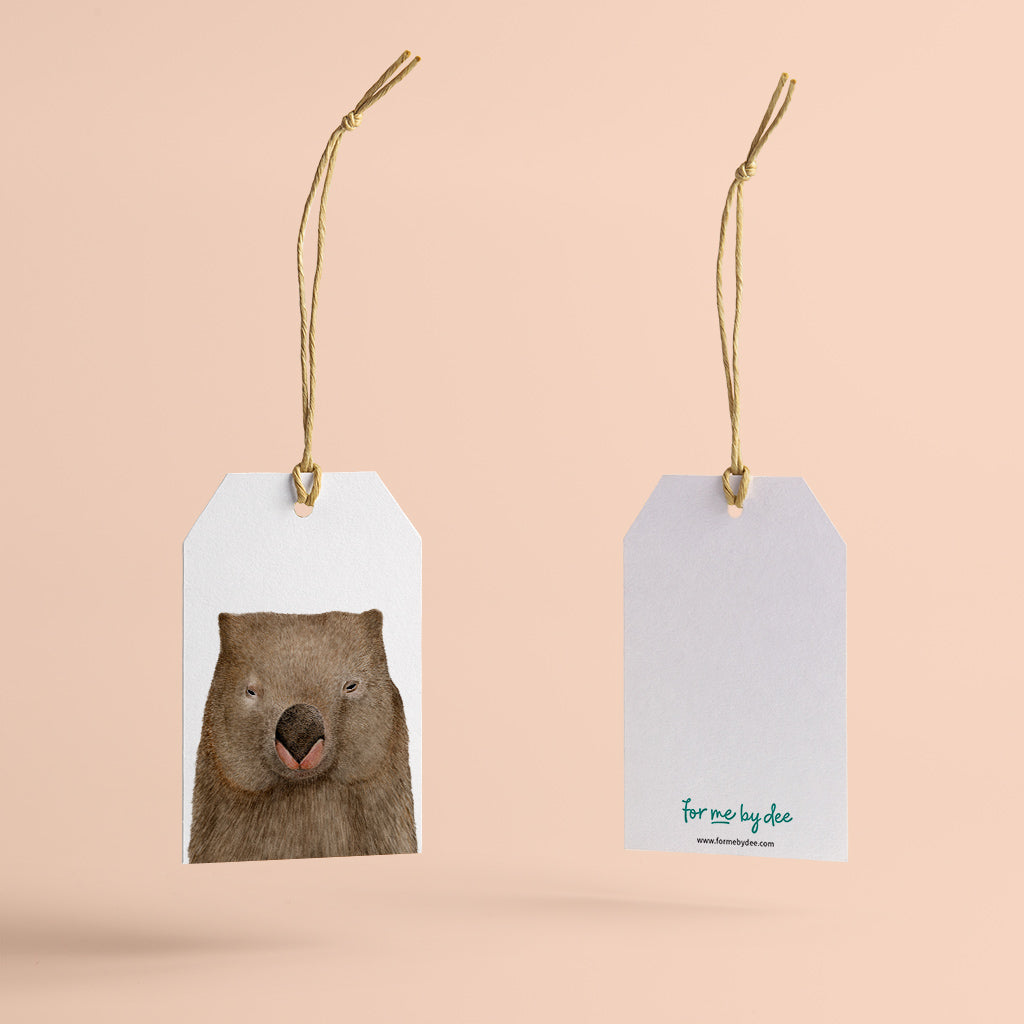 Winston the Wombat Gift Tags
