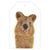 quokka australian animal gift tag with twine string on pink background