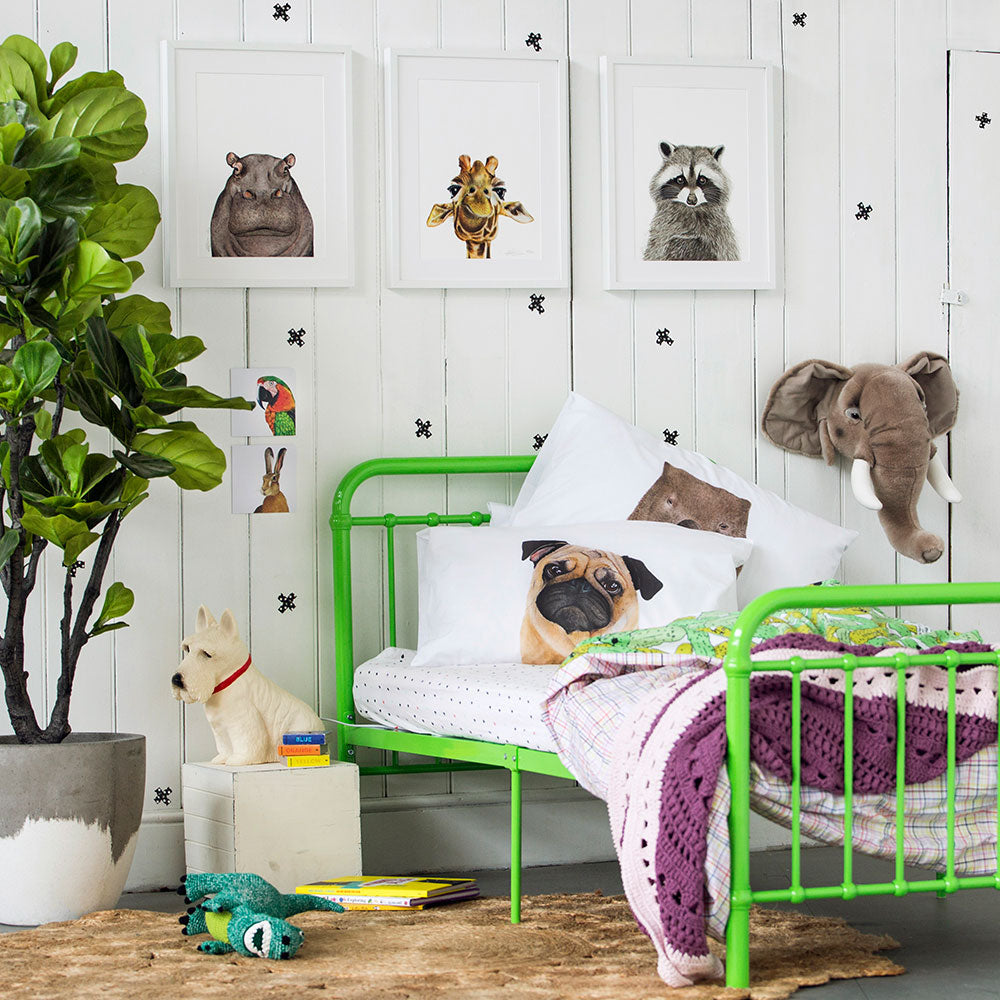 racoon watercolour artwork print