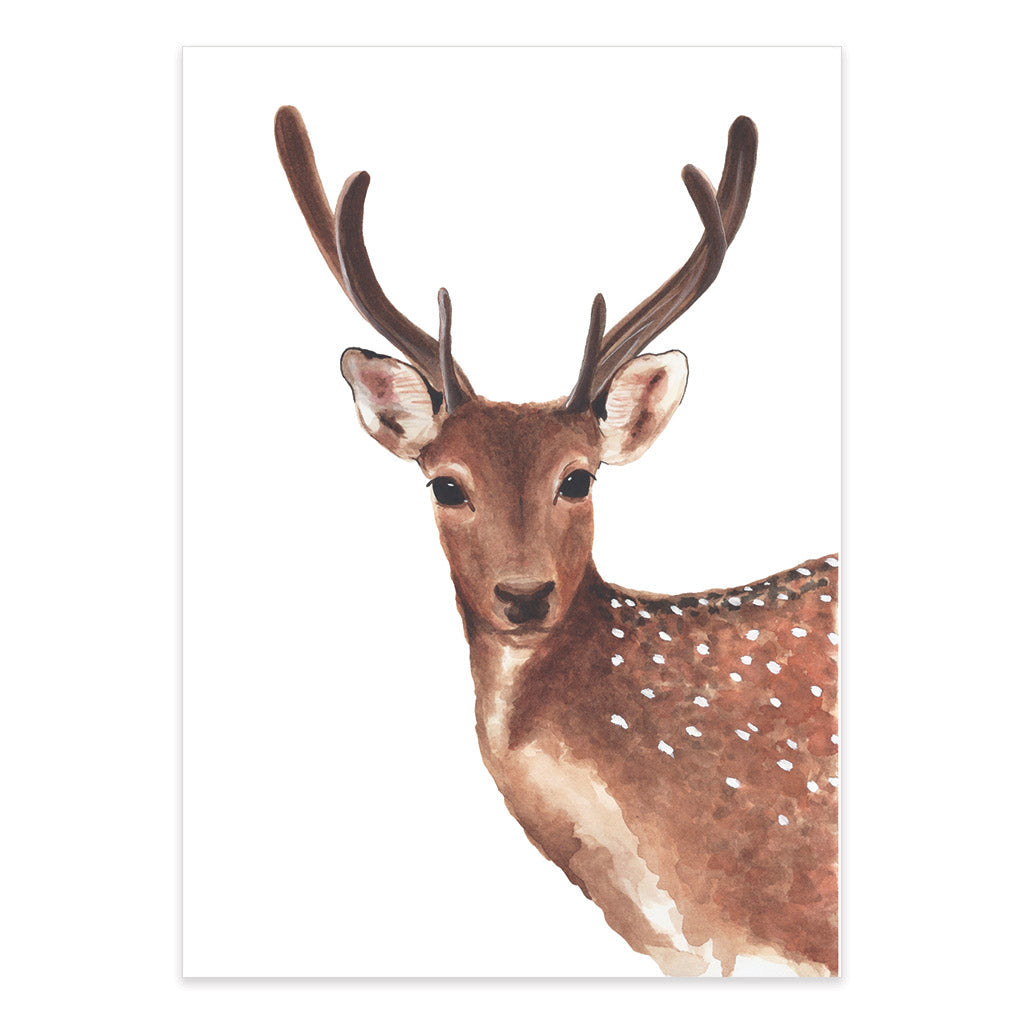 deer watercolour artwork print