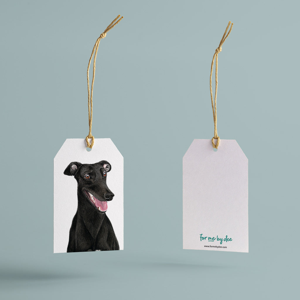 Lil the Greyhound Dog Gift Tags (Pack of 10)