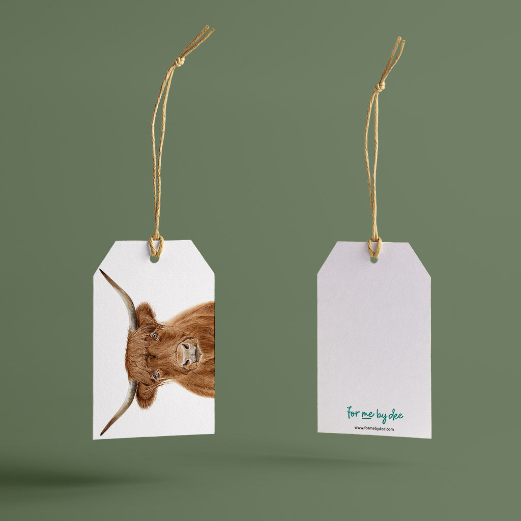 Wanda the Highland Cow Gift Tags