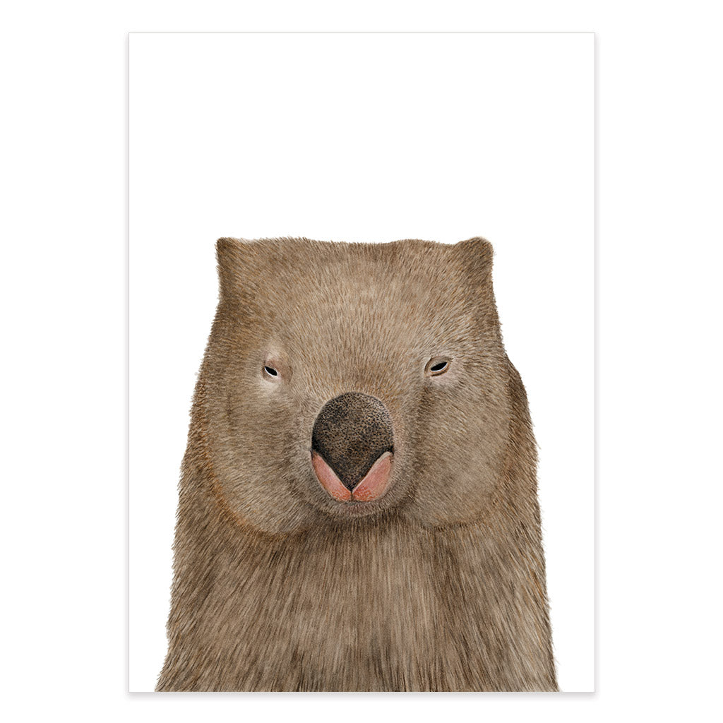 wombat watercolour artwork print